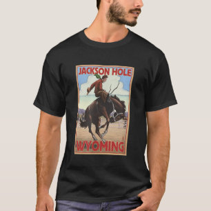 Jackson Hole Wyoming Vintage Rodeo Poster Tee