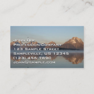 Jackson Lake Dam Reflection in Grand Teton Park Business Card