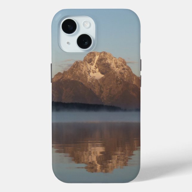 Jackson Lake Dam Reflection in Grand Teton Park Case-Mate iPhone Case (Back)