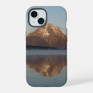Jackson Lake Dam Reflection in Grand Teton Park iPhone 15 Case