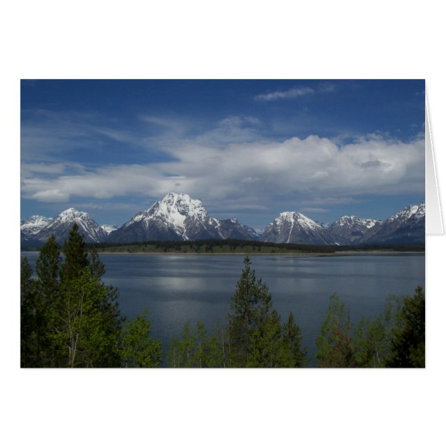 Jackson Lake Grand Teton Blank Card (Front Horizontal)