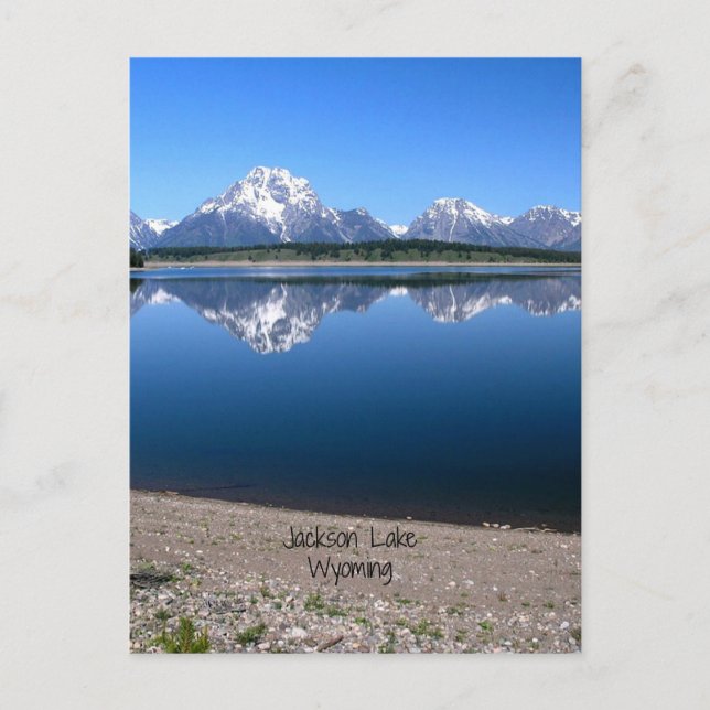 Jackson Lake, Wyoming Postcard (Front)