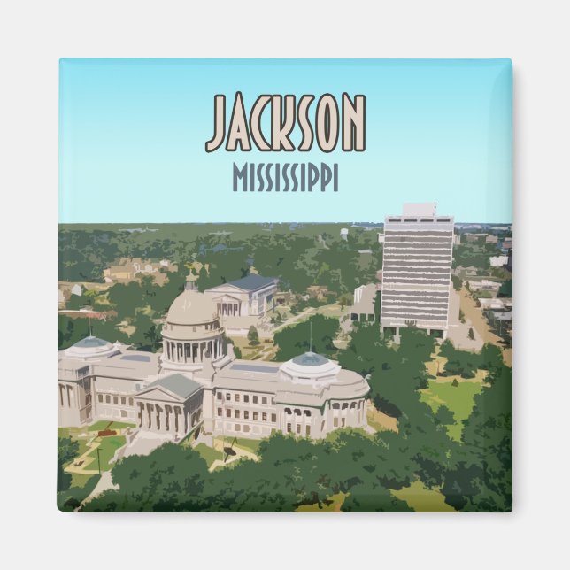 Jackson Mississippi Capital Downtown Magnet (Front)