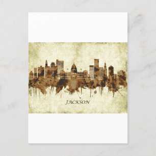 Jackson Mississippi Cityscape Invitation Postcard