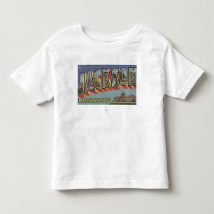 Jackson, Mississippi - Large Letter Scenes Toddler T-Shirt