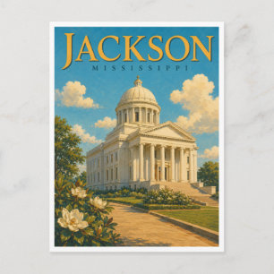 Jackson Mississippi Old Capitol GeoSaga Postcard