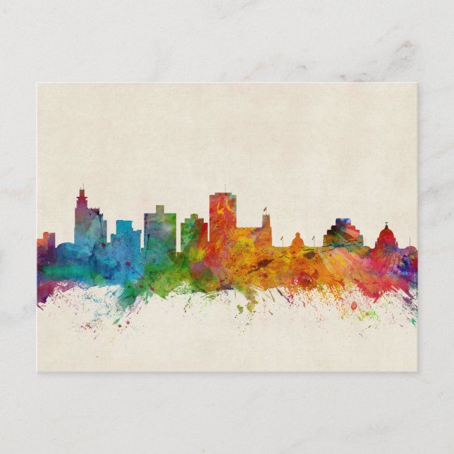 Jackson Mississippi Skyline Postcard (Front)