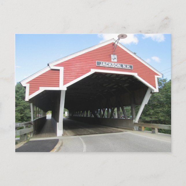 Jackson NH Covered Bridge Postcard (Front)