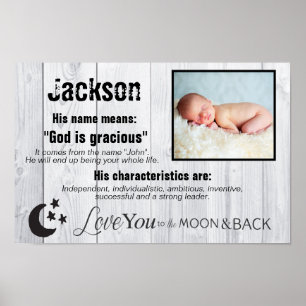 Jackson Photo and Name Meaning Poster