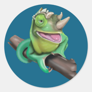 Jackson’s Chameleon  Classic Round Sticker