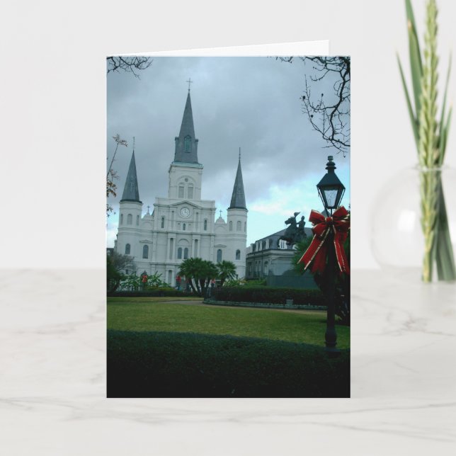 Jackson Square at Christmas Holiday Card (Front)