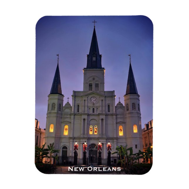 Jackson Square, New Orleans, LA Cathedral Basilica Magnet (Vertical)