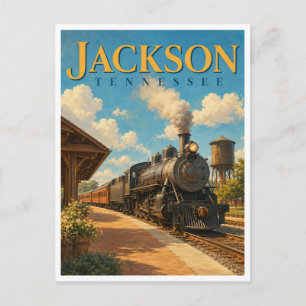 Jackson Tennessee Casey Jones GeoSaga Postcard