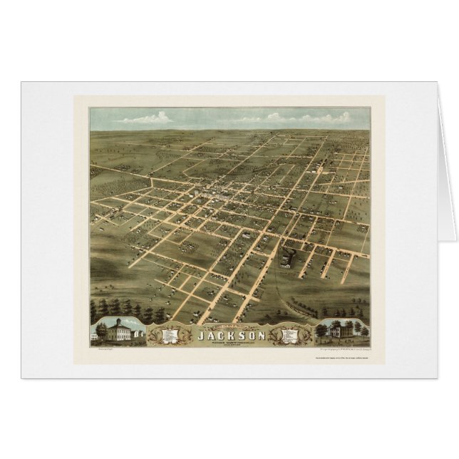 Jackson, TN Panoramic Map - 1870 (Front Horizontal)