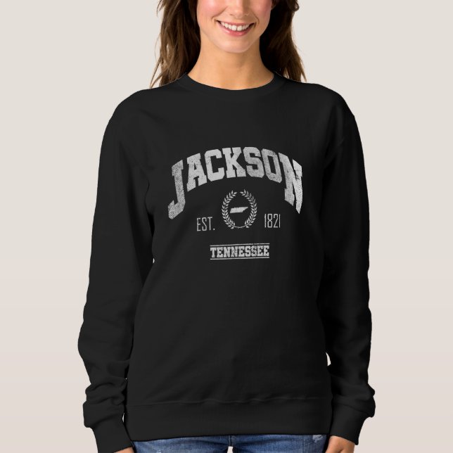 Jackson TN Tennessee Vintage Throwback Sweatshirt (Front)