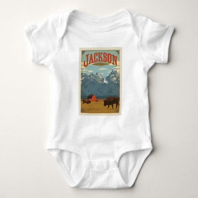 Jackson | Wyoming Baby Bodysuit (Front)