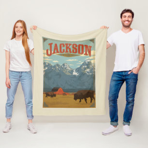 Jackson Wyoming Fleece Blanket