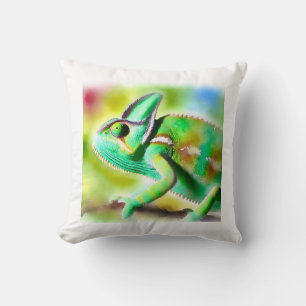 Jacksons chameleon 110924AREF103 - Watercolor Cushion