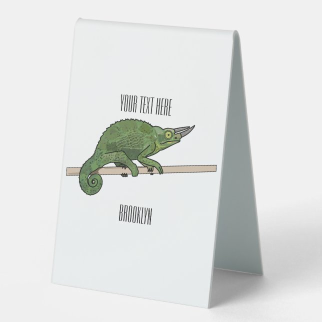 Jackson's chameleon cartoon illustration (Front)