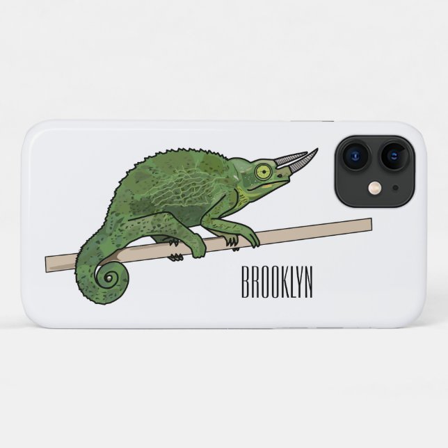 Jackson's chameleon cartoon illustration Case-Mate iPhone case (Back (Horizontal))