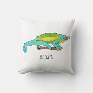Jackson's chameleon cartoon illustration cushion