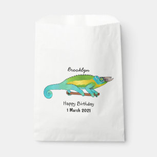 Jackson's chameleon cartoon illustration favour bags