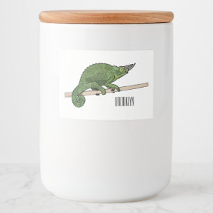 Jackson's chameleon cartoon illustration food label