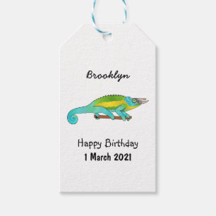Jackson's chameleon cartoon illustration gift tags