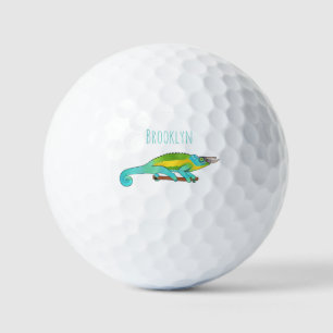 Jackson's chameleon cartoon illustration golf balls