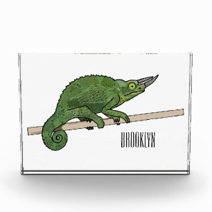 Jackson's chameleon cartoon illustration photo block