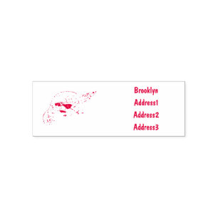 Jackson's chameleon cartoon illustration self-inking stamp