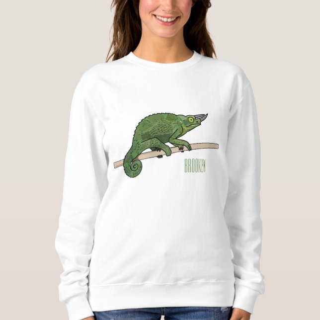 Jackson's chameleon cartoon illustration sweatshirt (Front)