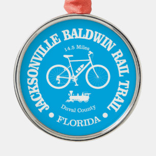 Jacksonville Baldwin Rail Trail (cycling) Metal Tree Decoration