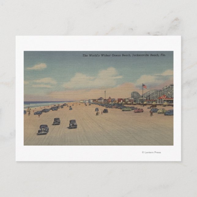 Jacksonville Beach, FL - The world's Widest Ocea Postcard (Front)