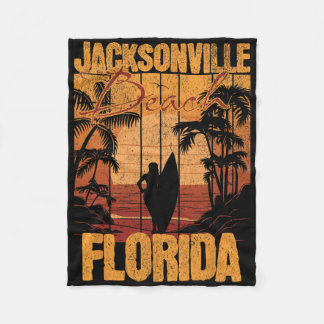 Jacksonville Beach  Fleece Blanket
