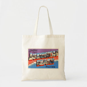 Jacksonville Beach Florida FL Old Travel Souvenir Tote Bag