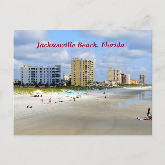 Jacksonville Beach Florida Holiday Postcard (Front)
