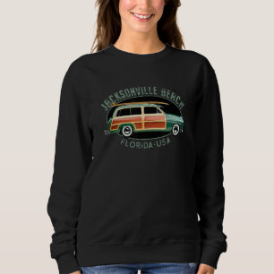 Jacksonville Beach Florida Vintage Surfing Sweatshirt
