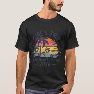 Jacksonville Beach Girls Trip 2026 Illustration T-Shirt