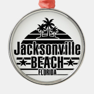 Jacksonville Beach Metal Tree Decoration
