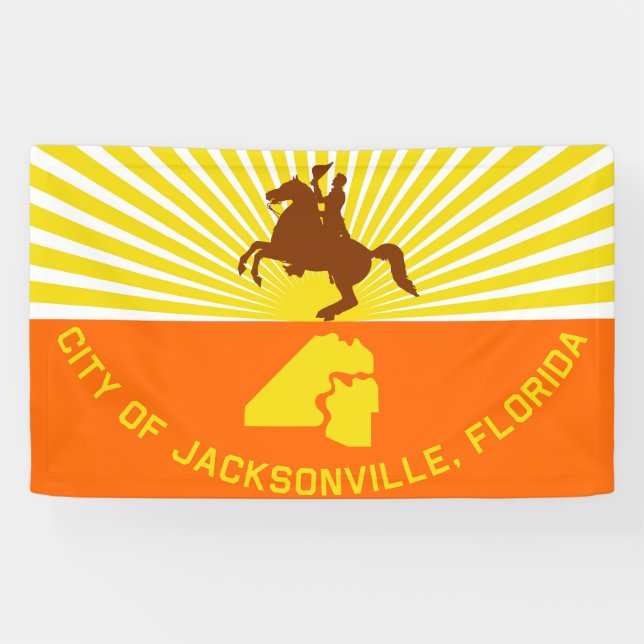 Jacksonville city flag Florida USA United States A Banner (Horizontal)