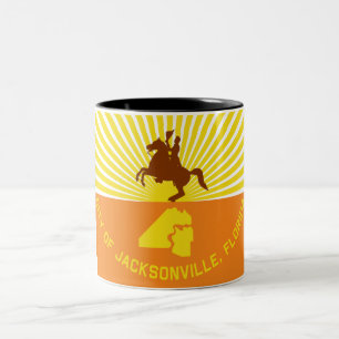 Jacksonville city flag Two-Tone coffee mug