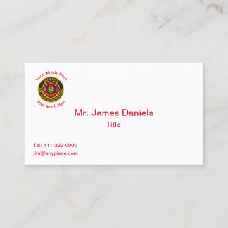 Jacksonville Fire Rescue Emblem Business Card
