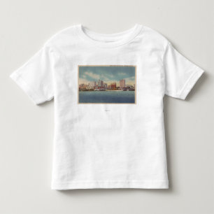 Jacksonville, FL - View of Water Front & Skyline Toddler T-Shirt