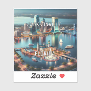 Jacksonville Florida 3 Inch Vinyl Sticker