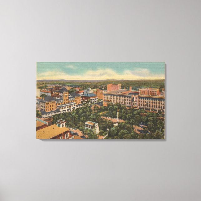 Jacksonville, Florida - Aerial View of Hemming Canvas Print (Front)