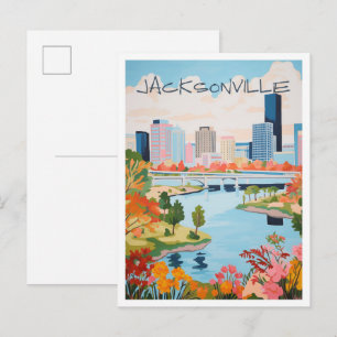 Jacksonville Florida Art Travel Postcard