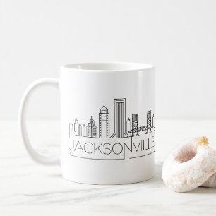Jacksonville, Florida   City Stylized Skyline Coffee Mug