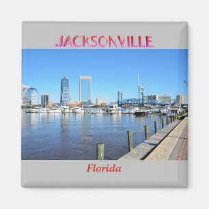 Jacksonville Florida Cityscape Magnet