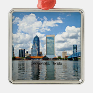 Jacksonville, Florida cityscape Metal Tree Decoration